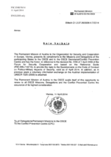 Response by the Delegation of Austria to the Questionnaire on the Code of Conduct on Politico-Military Aspects of Security