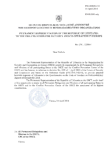 Response by the Delegation of Lithuania to the Questionnaire on the Code of Conduct on Politico-Military Aspects of Security Response by the Delegation of Lithuania to the Questionnaire on the Code of Conduct on Politico-Military Aspects of Security