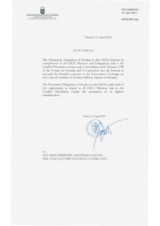 Response by the Delegation of Sweden to the Questionnaire on the Code of Conduct on Politico-Military Aspects of Security