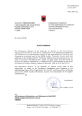 Response by the Delegation of Albania to the Questionnaire on the Code of Conduct on Politico-Military Aspects of Security Response by the Delegation of Albania to the Questionnaire on the Code of Conduct on Politico-Military Aspects of Security