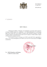 Response by the Delegation of Georgia to the Questionnaire on the Code of Conduct on Politico-Military Aspects of Security