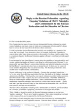 Statement by the Delegation of the United States in response to the statement by the Delegation of the Russian Federation on the situation in Ukraine and violation of the norms of international humanitarian law by the Kyiv authorities