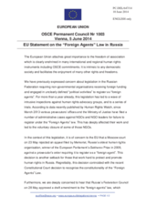 Statement by the Greek Presidency of the Council of the EU on the law on “foreign agents” introduced in the Russian Federation