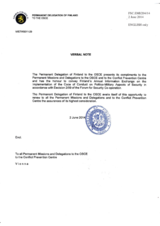 Response by the Delegation of Finland to the Questionnaire on the Code of Conduct on Politico-Military Aspects of Security Response by the Delegation of Finland to the Questionnaire on the Code of Conduct on Politico-Military Aspects of Security