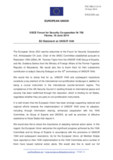 Statement by the Greek Presidency of the Council of the EU in response to the presentations on “UNSCR 1540: Tenth Anniversary”