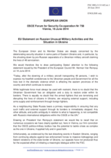 Statement by the Greek Presidency of the Council of the EU on the situation in Ukraine