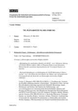 Journal der 755. Plenarsitzung des Forums