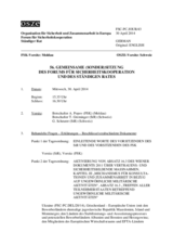 Journal der 56. Gemeinsamen Sitzung des Forums für Sicherheitskooperation und des Ständigen Rates