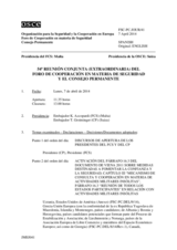 Diario de la 54ª Reunión conjunta del Foro de Cooperación en materia de Seguridad y del Consejo Permanente 