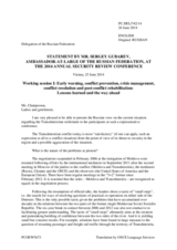 Statement by Mr. Sergei Gubarev, Ambassador at Large