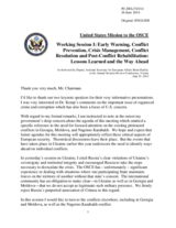 Statement by Mr. Brent Hartley, Deputy Assistant Secretary for European Affairs