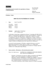 Journal de la 1000ème séance plénière du Conseil