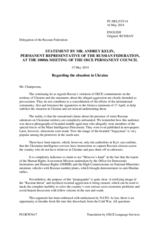 Statement by the Delegation of the Russian Federation in response the the statements by delegations on the ongoing violations of OSCE principles and commitments by the Russian Federation and the situation in Ukraine