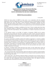 Session 1, Recommendation