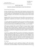 Statement by the Delegation of Estonia on issues related to women, peace and security, and to United Nations Security Council resolution 1325