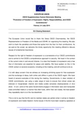 Closing Session, Statement