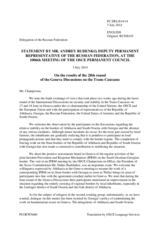 Statement by the Delegation of the Russian Federation on the 28th round of the Geneva International Discussions, held in Geneva, Switzerland, on 17 and 18 June 2014