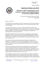 Statement by the Delegation of the United States in response to the 2013 Annual Report by the Secretary General on the implementation of OSCE recruitment policies