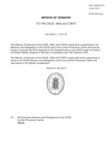 Response by the Delegation of Denmark to the Questionnaire on the Code of Conduct on Politico-Military Aspects of Security Response by the Delegation of Denmark to the Questionnaire on the Code of Conduct on Politico-Military Aspects of Security