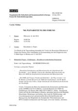 Journal der 760. Plenarsitzung des Forums