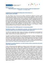 What does gender equality mean for economic growth and employment?