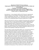 Session 4, Statement by Ms. Irene Marr, Senior Adviser, Office on Global Women's Issues