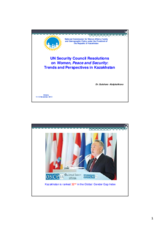 Session 1, Presentation by Ms. Gulshara Abdykalikova, Adviser to the President