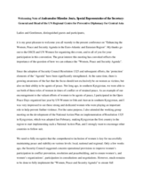 Welcoming Note of Ambassador Miroslav Jenča, Special Representative of the Secretary-General and Head of the UN Regional Centre for Preventive Diplomacy for Central Asia