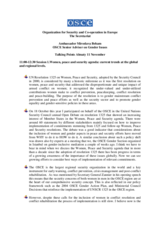 Session 1, Talking Points by Ambassador Miroslava Beham, OSCE Senior Adviser on Gender Issues