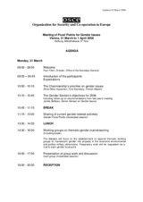 Agenda for the 2008 gender focal points meeting
