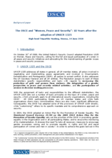 The OSCE and "Women, Peace and Security": 10 Years after the adoption of UNSCR 1325