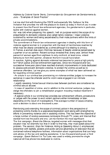 Address by Colonel Xavier Denis, Senior French police commander, at the symposium on violence against women, Vienna, 8 June 2009.