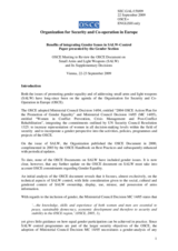 Benefits of integrating gender issues into SALW-Control, 22 September 2009