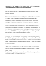Statement by Tone Tingsgard, Vice President of the OSCE Parliamentary Assembly and Special Representative on Gender Issues, at the symposium on violence against women, Vienna, 8 June 2009.