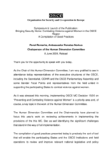 Remarks by Renatas Norkus, Chairperson of the OSCE Human Dimension Committee, at the symposium on violence against women, Vienna, 8 June 2009.