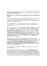 Opening remarks by Ambassador (Human Rights and Democracy) Kari Kahiluoto, Finland