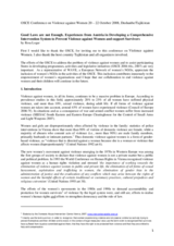 Introduction by Rosa Logar, Executive Director of the Domestic Abuse Intervention Centre in Vienna, Austria