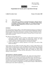 Report on Seminar 4 of Phase 2: Lessons Learned from the Establishment of Border Security Systems on Blue Border Surveillance