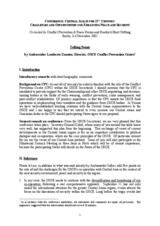 Talking Points the Director of the OSCE Conflict Prevention Centre at the conference "Central Asia in the 21st Century: Challenges and Opportunities for Enhancing Peace and Security" Talking Points the Director of the OSCE Conflict Prevention Centre at the conference "Central Asia in the 21st Century: Challenges and Opportunities for Enhancing Peace and Security"