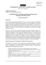 Co-ordination and Co-operation among International Actors in Support of the Host Country