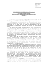 Statement by Ambassador Guido Lenzi of Italy, Session 4