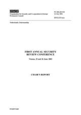 Chair's report of the 2003 Annual Security Review Conference