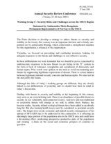 Statement by Ambassador Mette Kongshem, Permanent Representative of Norway to the OSCE, working group C Statement by Ambassador Mette Kongshem, Permanent Representative of Norway to the OSCE, working group C