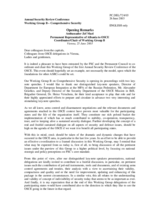 Opening Remarks by Ambassador Zef Mazi, Permanent Representative of Albania, working group B Opening Remarks by Ambassador Zef Mazi, Permanent Representative of Albania, working group B