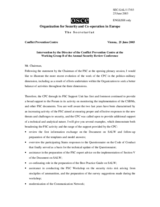Intervention by the Director of the OSCE Conflict Prevention Centre, working group B Intervention by the Director of the OSCE Conflict Prevention Centre, working group B