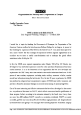 Address by the Director of the Conflict Prevention Centre at the regional workshop "OSCE activities in the field of SALW" Address by the Director of the Conflict Prevention Centre at the regional workshop "OSCE activities in the field of SALW"