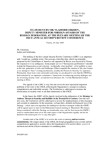 Opening statement by Vladimir Chizhov, Deputy Minister of Foreign Affairs of the Russian Federation Opening statement by Vladimir Chizhov, Deputy Minister of Foreign Affairs of the Russian Federation