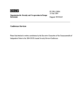 Written contribution by the Executive Committee of the Commonwealth of Independent States (ru)