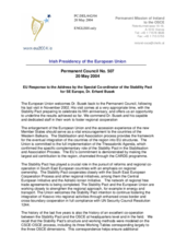 Statement by the Delegation of Ireland/European Union in response to the Special Coordinator of the Stability Pact in South Eastern Europe, Dr. Erhard Busek