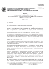 Statement by the Delegation of Armenia on the human rights situation in Azerbaijan